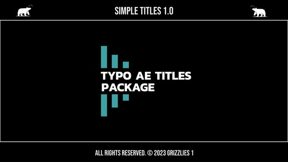 Videohive Simple Titles 1.0  AE Titles template preview