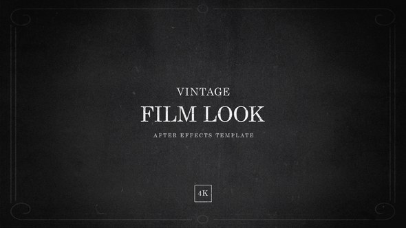 Videohive After Effects Vintage Film Look Template in 4K Elements template preview