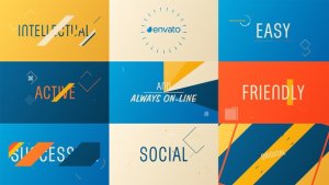 Colorful Intro Video Displays template preview