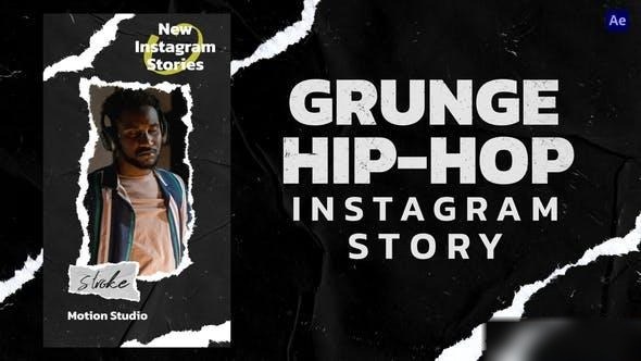 Videohive Grunge Hip-Hop Story & Reels Openers template preview