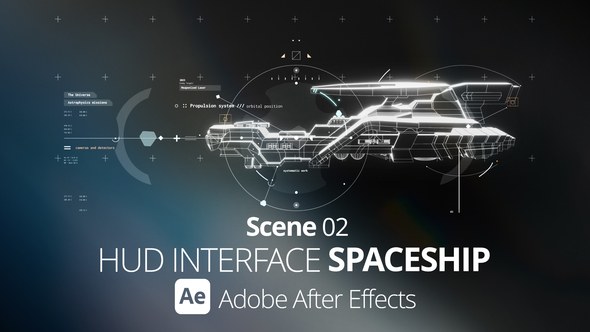 Videohive HUD Interface Spaceship 02 Ae Infographics template preview
