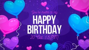 Videohive Happy Birthday 4 Video Displays template preview