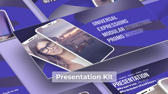 Videohive Purple Phone Screen Mockup Product Promo template preview