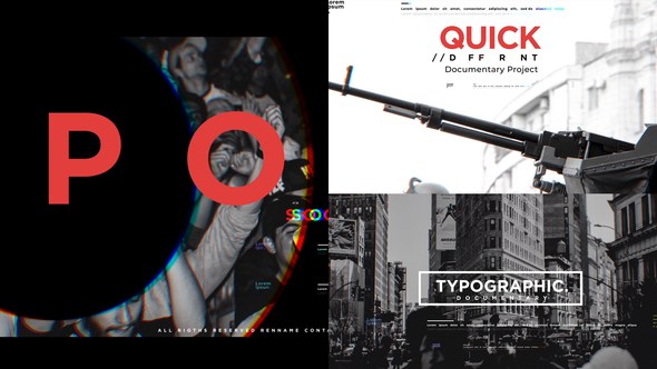 Videohive Typographic Documentary Promo Openers template preview