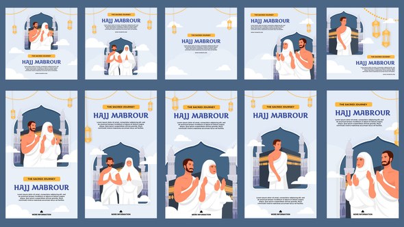 Videohive Hajj Feed and Stories Instagram Ramadan template preview