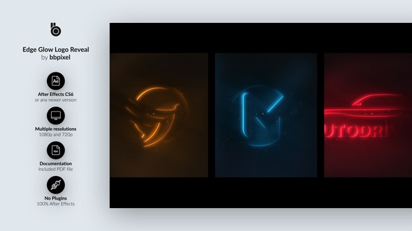 Videohive Edge Glow Logo Reveal Logo Stings template preview