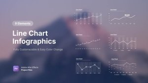 Videohive Line Graph Infographics Infographics template preview