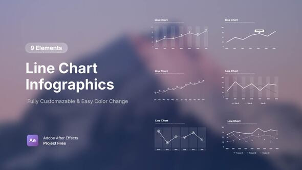 Videohive Line Graph Infographics Infographics template preview