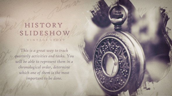 Videohive History Vintage Slideshow Video Displays template preview