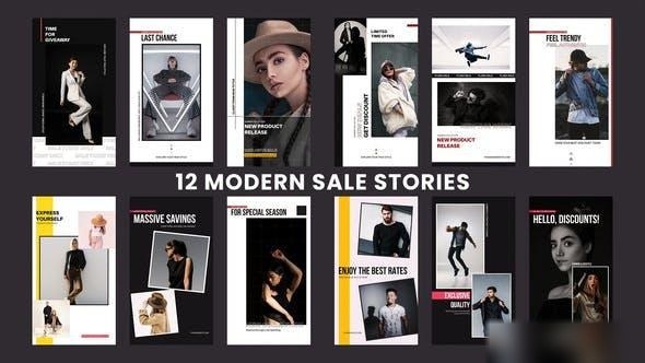 Videohive Modern Sale Stories Openers template preview