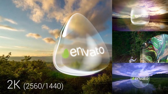 Videohive Glass Logo And Transitions Logo Stings template preview
