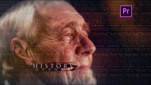 History Opener Premiere Pro template preview