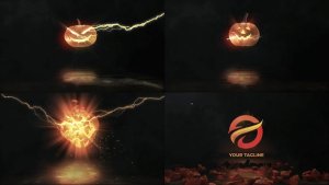 Videohive Halloween Pumpkins Explosion Logo Reveal Logo Stings template preview