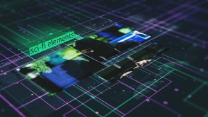 Videohive Sci-Fi Elements Slideshow Video Displays template preview