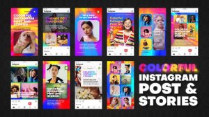 Videohive Colorful Instagram Post and Stories Product Promo template preview