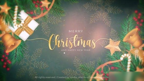 Videohive Happy Christmas Text Reveal || Happy New Year Text Reveal || Happy 2023 42321134 Openers template preview