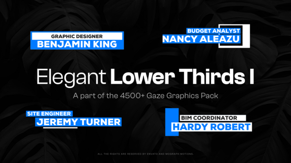 Videohive 25 Elegant Lower Thirds I Broadcast-packages template preview