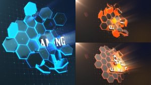 Hi-Tech Hexagons | Logo Reveal Video Displays template preview