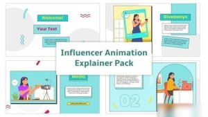 Videohive Influencer Explainer Animation Scene Pack Elements template preview