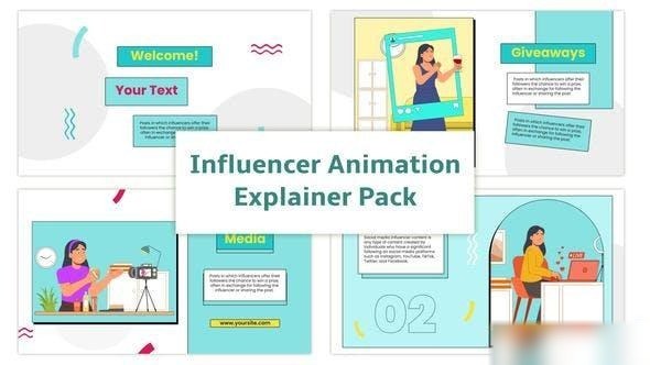 Videohive Influencer Explainer Animation Scene Pack