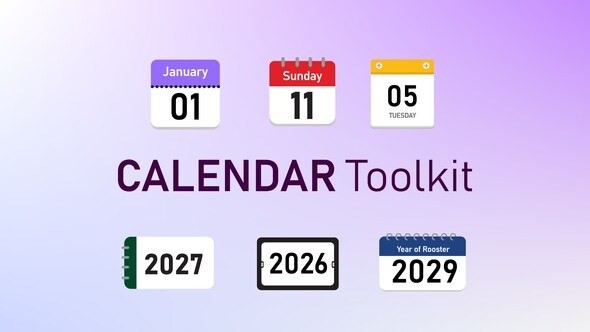 Videohive Calendar Toolkit Elements template preview
