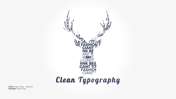 Clean Typography Video Displays template preview