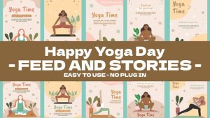 Videohive Yoga Day Feed and Stories Instagram Openers template preview
