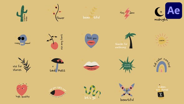 Videohive Colorful Lyric Titles | After Effects Titles template preview