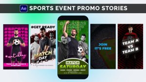 Videohive Sports Event Promo Stories Broadcast-packages template preview