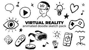 Videohive Virtual Reality - Animated Doodle Sketch Pack Elements template preview