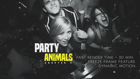 Videohive Project Party Animals 4 Video Displays template preview
