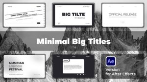 Videohive Minimal Big Titles 59735198 Titles template preview