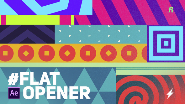 Videohive Flat Opener Openers template preview