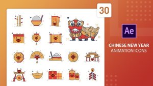 Videohive Chinese New Year Animation Icons | After Effects Elements template preview