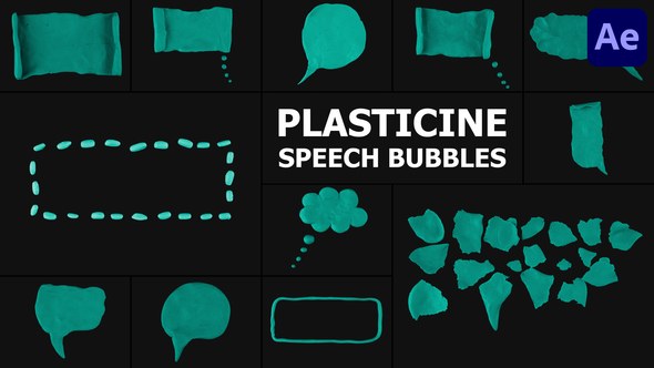 Videohive Plasticine Speech Bubbles | After Effects Elements template preview