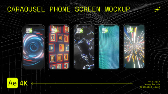 Videohive Caraousel Phone Screen Mockup 57164227 Product Promo template preview