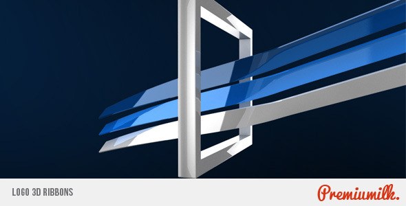 Videohive Logo 3D Ribbons Logo Stings template preview