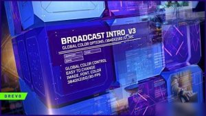 Videohive Broadcast Intro V_3/ Led Display Presentation/ Promo/ Corporate Main Event/ Meeting/ TV/ Analytics Openers template preview