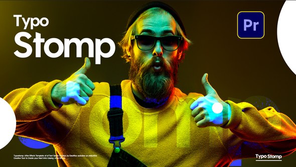 Typography Stomp Premiere Pro Premiere Pro template preview