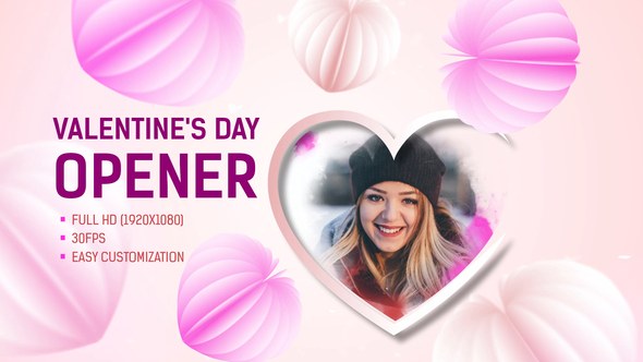 Videohive Valentine's Day Opener Openers template preview