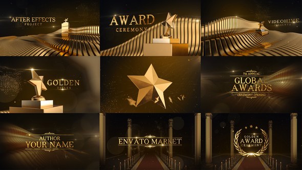 Videohive Awards Ceremony | Golden Titles Elements template preview