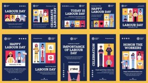 Videohive Labour Day Celebration Feed and Stories Instagram Openers template preview