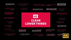 Lower Thirds Video Displays template preview