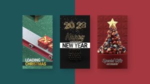 Videohive Christmas And New Year Instagram Stories Video Displays template preview