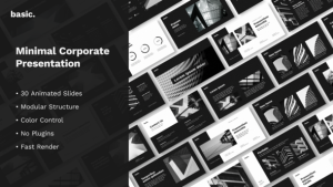 Videohive Basic. Minimal Corporate Presentation Video Displays template preview
