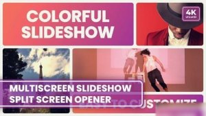 Videohive Multiscreen Gallery Slideshow | Split Screen Slideshow Openers template preview