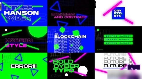 Videohive Typography v3.0 Titles template preview