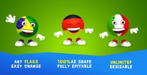 Soccer-ball Character Video Displays template preview
