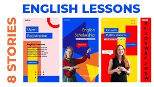 Videohive English Lessons Study Stories Instagram Product Promo template preview