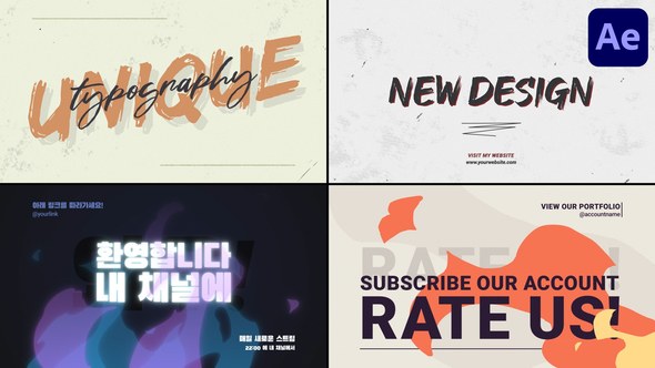 Videohive Typography Slides for After Effects 47515122 Titles template preview